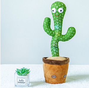 Peluche de Cactus parlante para niños, juguete de felpa recargable, inalámbrico, con diseño de cactus parlante - Product Image 3