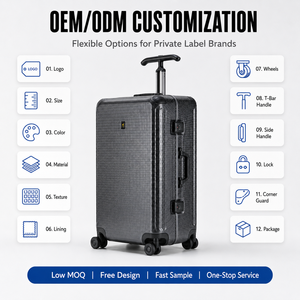 Ensemble de valises rigides en polycarbonate anti-rayures avec roulettes en forme de T, 20, 24 et 28 pouces, pour voyages d'affaires - Product Image 2