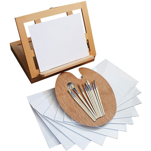 Set <span class=keywords><strong>da</strong></span> 26 Pezzi per Artisti: Cavalletto in Legno, <span class=keywords><strong>Tavolo</strong></span> <span class=keywords><strong>da</strong></span> Pittura, Set Tela per Bambini e <span class=keywords><strong>Disegno</strong></span> Artistico - Product Image 6