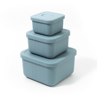 Boîtes à collation en silicone avec couvercles, boîtes de conservation alimentaire en silicone, petites boîtes à lunch pour enfants, garderie, école et voyages