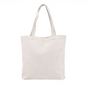 Bolsa de algodón 100% reutilizable de gran capacidad con estampado personalizado Cierre abierto Bolsas de compras de algodón en blanco - Product Image 6