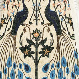Mosaïque artistique personnalisée, motifs de mosaïque de marbre de paon, mosaïque murale entièrement faite à la main, mosaïque de pierre pour la décoration murale - Product Image 3