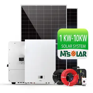 Zonnepanelen Met Batterij En Omvormer 10kw 1kw 2kw 3kw 5kw Off Grid Zonne-Energie Systeem Thuis