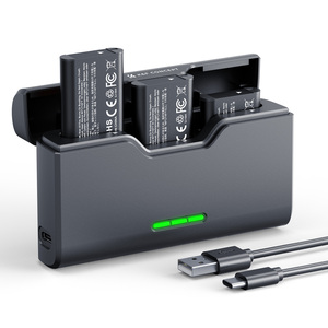 K&F Concept compatible avec <span class=keywords><strong>Sony</strong></span>, lot de 3 batteries d'appareil photo NP-BX1 1240mAh et chargeur rapide, ensemble de batteries rechargeables pour appareil photo numérique - Product Image 1