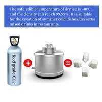 El fabricante produce una pequeña máquina de hielo seco discoteca cóctel atmósfera humo comestible CO2 máquina de hielo seco