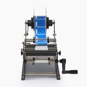 Machine d'étiquetage manuelle pour bouteilles rondes WILLDONE MT 30, distributeur d'autocollants pour bouteilles d'eau en plastique - Product Image 6
