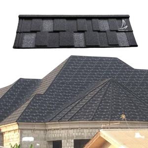 Matériaux de toiture en métal Tuile revêtue de pierre de couleur bleu foncé, Construction <span class=keywords><strong>Immobilier</strong></span> Tuiles romaines de haute qualité - Product Image 2