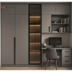 2026 NEW Style Lacquer Door Finish <strong>Wardrobe</strong> <strong>with</strong> Open <strong>Shelves</strong> Customized Designs Large-capacity Warobe <strong>with</strong> <strong>Drawers</strong> - Product Image 4