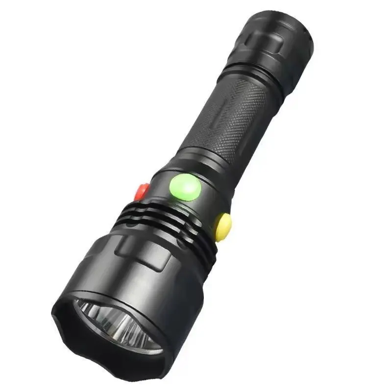 Leistungsstarke Schuss-Zoom-Lichtoquelle mit vier Lichtquellen weißes Laserlicht USB wiederaufladbar wasserdicht led-Torch-Lichttaschenlampe