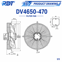 Ventilateur axial de refroidissement original DV4650-470 AC 230V 120x120x38mm 12038 19W pour armoire de commande Rittal et ventilation industrielle
