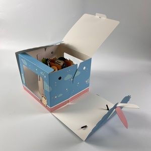 Sunshine Customized Small Clear Bento <b>Cake</b> <b>Slice</b> and Cupcake Paper Boxes Cardboard Bakery Packaging Cup <b>Cake</b> Box - Product Image 3