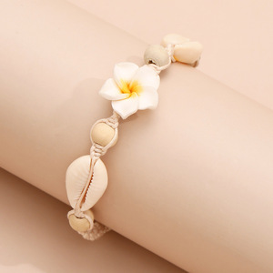Bohemian Shell Beaded Flower <b>Anklet</b> Women Summer Beach Foot Jewelry Rope Crafted Ankle <b>Bracelet</b> - Product Image 3