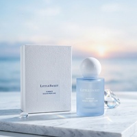 Bouteille de parfum vide en verre de haute qualité 30ml 50ml avec support pour casquette, logo personnalisé et pulvérisateur à brume fine de couleur variée