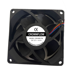 พัดลมระบายความร้อน CROWNFLOW แบบ DC ขนาด 80x80x25 มม. 12v 24v - Product Image 1