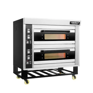 Low Factory Price Electric Double Deck of Cabinet Baking Oven/Hot Air Rotary Furnace