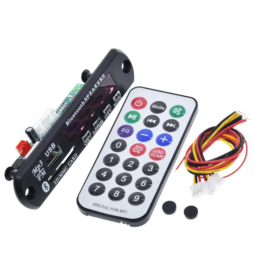 TZT Wireless Bluetooth 5V 12V MP3 WMA Decoder Board For Audio Module USB TF Radio For Car accessories With Remote Control