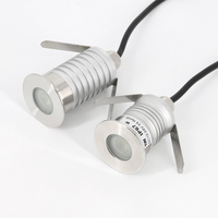 Mini projecteur LED encastré extérieur étanche en acier inoxydable 1W DC12V personnalisable