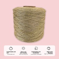 Fil creux en polyester Tuyi, mélange or et argent, 3.7-4.5 fils, pour tricot à la main, sacs et poupées Ours Violent, DIY fait main