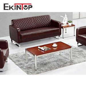 Ensemble de canapés de bureau Sinonis, style moderne et luxueux, en cuir PU, avec fonction massage, trois places, sectionnel, éponge haute densité, pour salon - Product Image 4