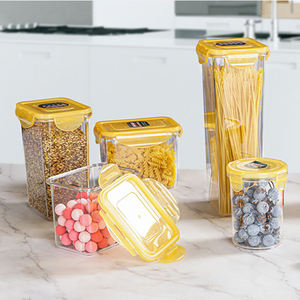 Juego de Recipientes de Plástico para Alimentos con Tapa Hermética, Organizador de <span class=keywords><strong>Cocina</strong></span>, Lonchera para Exteriores, Caja de Conservación de Alimentos - Product Image 1