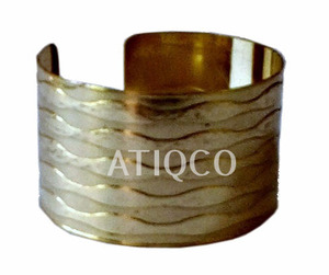 Trendy Indian <b>Copper</b> Alloy <b>Bangle</b> High Quality Antique Gold Plated Hip Hop Style Women's Bracelet Cuff - Product Image 1