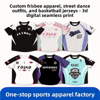 Tenues de danse urbaine personnalisées OEM entièrement sublimées, T-shirts à manches courtes imprimés numériquement pour les spectacles de groupe