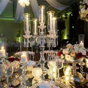 Luxury <b>Glass</b> Candle Holder Home Decor Wedding Ornaments <b>Candlestick</b> Candelabra Wedding Centerpieces - Product Image 5