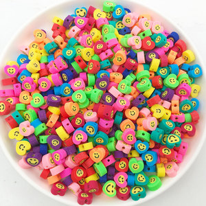 100 paquets de perles d'argile écologiques de 10mm animaux arc-en-ciel et étoile à cinq branches bricolage accessoires d'amour - Product Image 3