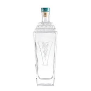 Vodka licor <span class=keywords><strong>gin</strong></span> Ron tequila FORMA DE <span class=keywords><strong>V</strong></span> muchas escaleras botella de vidrio artística whisky brandy licores botella de vidrio - Product Image 1