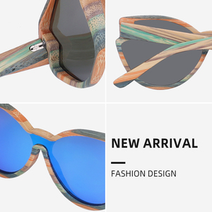Gafas de Sol Redondas de Bambú con Logotipo Personalizado 2023, Color Madera, para Hombre y Mujer, Estilo Ojo de Gato, a la Moda - Product Image 4