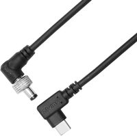 Câble d'alimentation enroulé Alvin's Cables PD Type-C avec verrouillage DC12V pour Atomos Shogun Blackmagic Video Assist Hollyland Mars (angle droit)