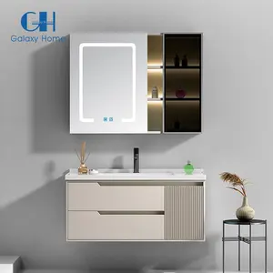 Meilleures ventes, Fournisseurs de Cabinet de vanité miroir étanche pour salle de bain avec évier unique personnalisé