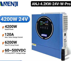 Nouvelle mise à jour Anenji 4.2kw ANJ-4.2KW-24V-W-Pro Onduleur hybride 24v Écran couleur 5kw 11kw MPPT Prix avantageux onduleur Anenji - Product Image 1
