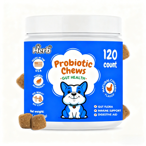 Probióticos para Mascotas OEM ODM, Probióticos para Perros con Prebióticos, Promueven un Microbioma Intestinal Equilibrado, Refuerzan la Salud Inmunológica, Masticables Suaves - Product Image 1