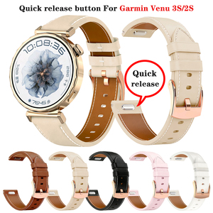 Correa de <span class=keywords><strong>Reloj</strong></span> Deportiva de Cuero Sintético de Liberación Rápida y Cómoda de 18 mm, Lisa, para Relojes Inteligentes <span class=keywords><strong>Garmin</strong></span> Vivoactive 3S 4S - Product Image 3