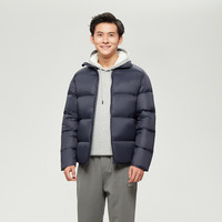 Veste d'hiver matelassée sportive pour homme, coupe ajustée, haut de gamme, 90% duvet de canard blanc, col montant, fabriquée par le fabricant