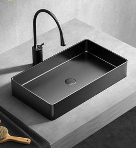Black Rose Gold Hotel Bathroom <strong>Sink</strong> Vanities Countertop 304 Stainless Steel Hand Wash Basin Modern Polished <strong>Rectangular</strong> <strong>Sinks</strong> - Product Image 2