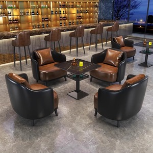 Set di Arredamento di Alta Qualità per Bar e Locali Notturni con Divano e Poltrone Personalizzati per Area <span class=keywords><strong>VIP</strong></span>, Tavolo e Sedute per Cigar e Hookah Lounge - Product Image 2