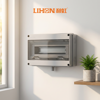 Boîtier de jonction électrique extérieur gris HT-12 Lihon IP65 résistant aux intempéries en plastique ABS pour instruments électroniques et PV