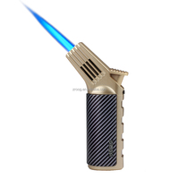 Mini briquet torche à butane longue portée, flamme jet coupe-vent, rechargeable, briquet de poche polyvalent pour bougies, camping, barbecue