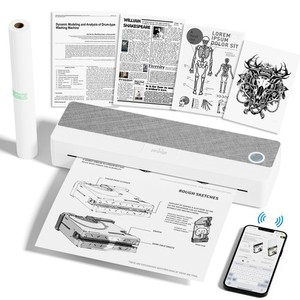 เครื่องพิมพ์ความร้อนแบบพกพา Peripage P81 A4 ไร้หมึก เชื่อมต่อ <span class=keywords><strong>USB</strong></span> ไร้สาย สำหรับ Android iOS เครื่องพิมพ์ความร้อน A4 - Product Image 2