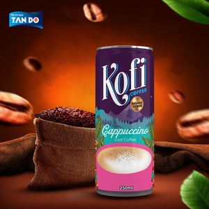 Café instantané KOFI Vietnam en conserve aluminium 250ml, marque privée |   Cold Brew prêt à boire |   Échantillon gratuit Halal, HACCP & FSSC, conception gratuite - Product Image 3