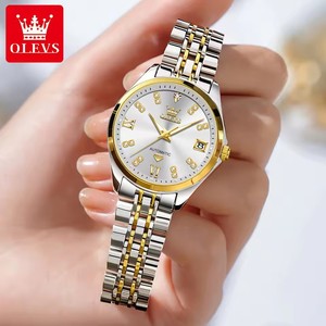   Montre pour femme 9801, montre mécanique automatique de luxe, étanche, en acier inoxydable, avec diamants, date, ensemble de montres pour femmes 3.0 - Product Image 4