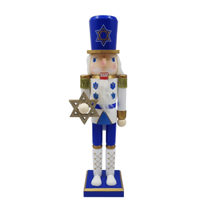 Les décorations en bois de pin sont emballées séparément dans une boîte pratique. Articles de Noël bleus, <span class=keywords><strong>Casse</strong></span>-<span class=keywords><strong>Noisette</strong></span> - Product Image 1