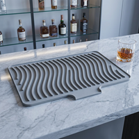 Tapis de drainage en silicone écologique RTS Magic Slope, tapis de cuisine résistant à la chaleur, tapis de table, tapis antidérapant épais pour baguettes, guide de drainage pour évier
