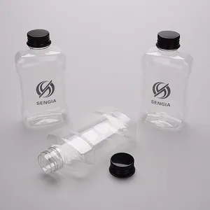 Wholesale PET 180ml 6oz Transparent Logo Custom Squeeze Round Rim Plastic Pet Mouthwash Bottle