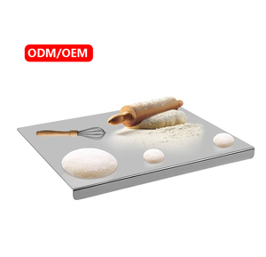 KITCHENCARE <span class=keywords><strong>Tagliere</strong></span> <span class=keywords><strong>in</strong></span> <span class=keywords><strong>Acciaio</strong></span> Inox 304 con Bordo 40x30cm, Resistente per Impastare e Cucinare - Product Image 1
