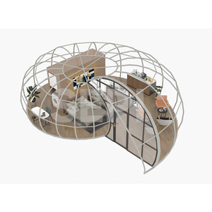 Membrana de PVDF con marco de acero de lujo directa de fábrica, tienda de hotel con forma de <span class=keywords><strong>caracol</strong></span> para todo tipo de clima con baño - Product Image 6