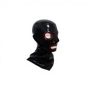 Fournisseur direct d'usine : Casque en <span class=keywords><strong>latex</strong></span> 2D pour <span class=keywords><strong>homme</strong></span> avec option fermeture éclair, résistant à l'usure, gaufré, pour tenue de contrainte BDSM - Product Image 1