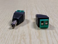 Adaptateur 12V accessoire de surveillance borne verte 5.5*2.1mm prise d'alimentation cc mâle 2 broches